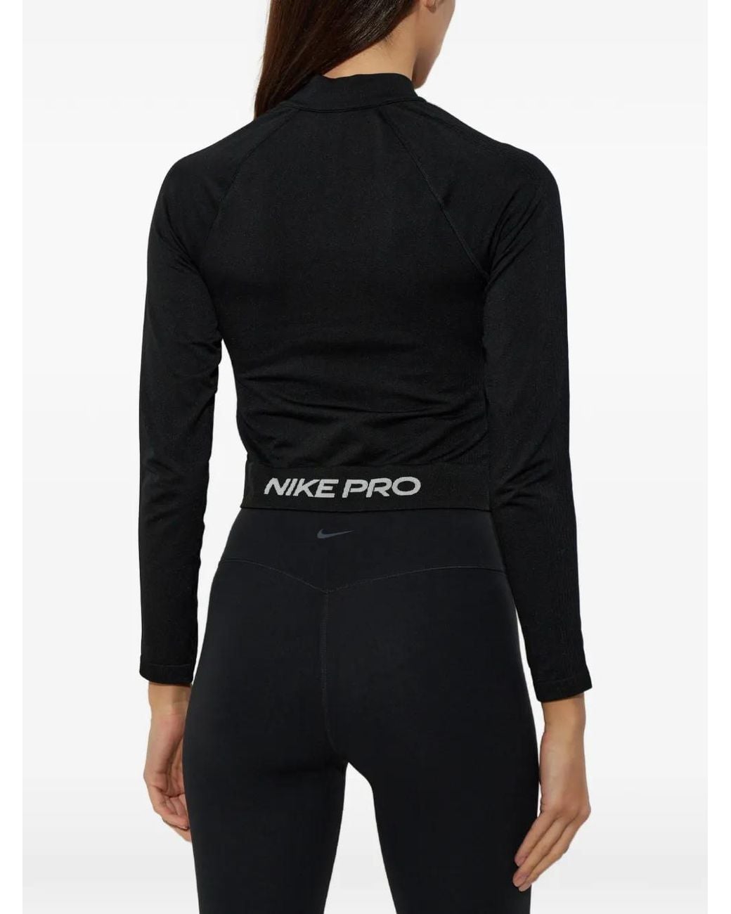 Nike Black Pro Zip-Fastening Sweatshirt