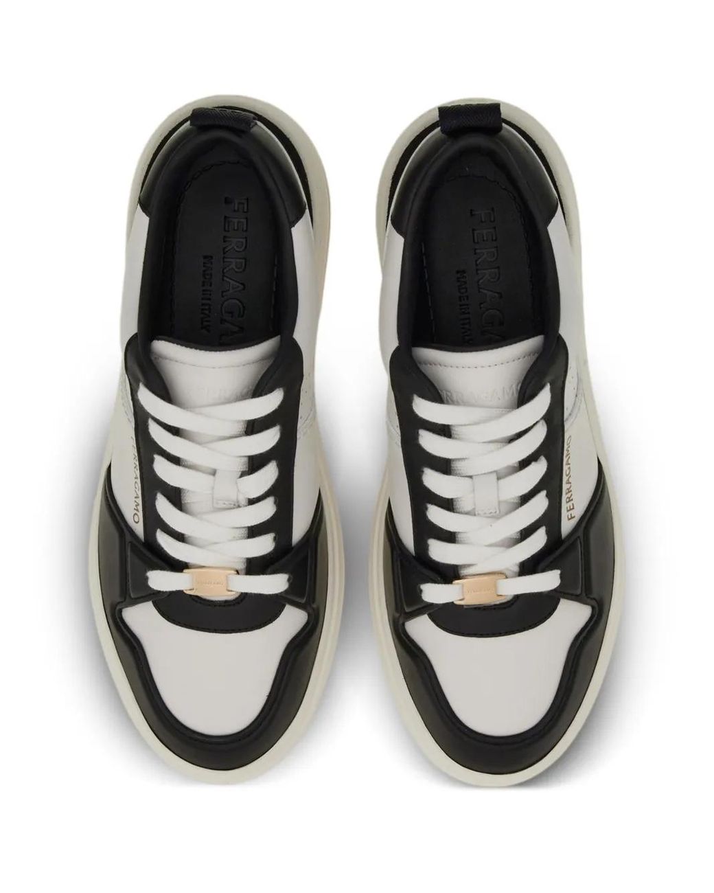 Ferragamo White Low/ Leather Trainer Sneaker for men