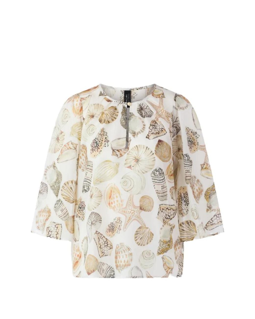 Marc Cain White Seashell-Print Blouse