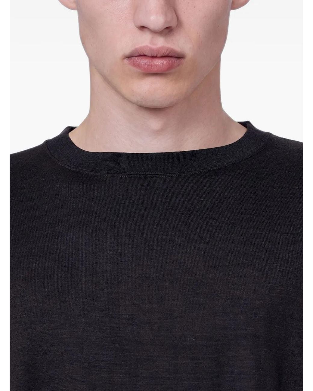 Studio Nicholson Black Pinhas Long-Sleeve T-Shirt for men