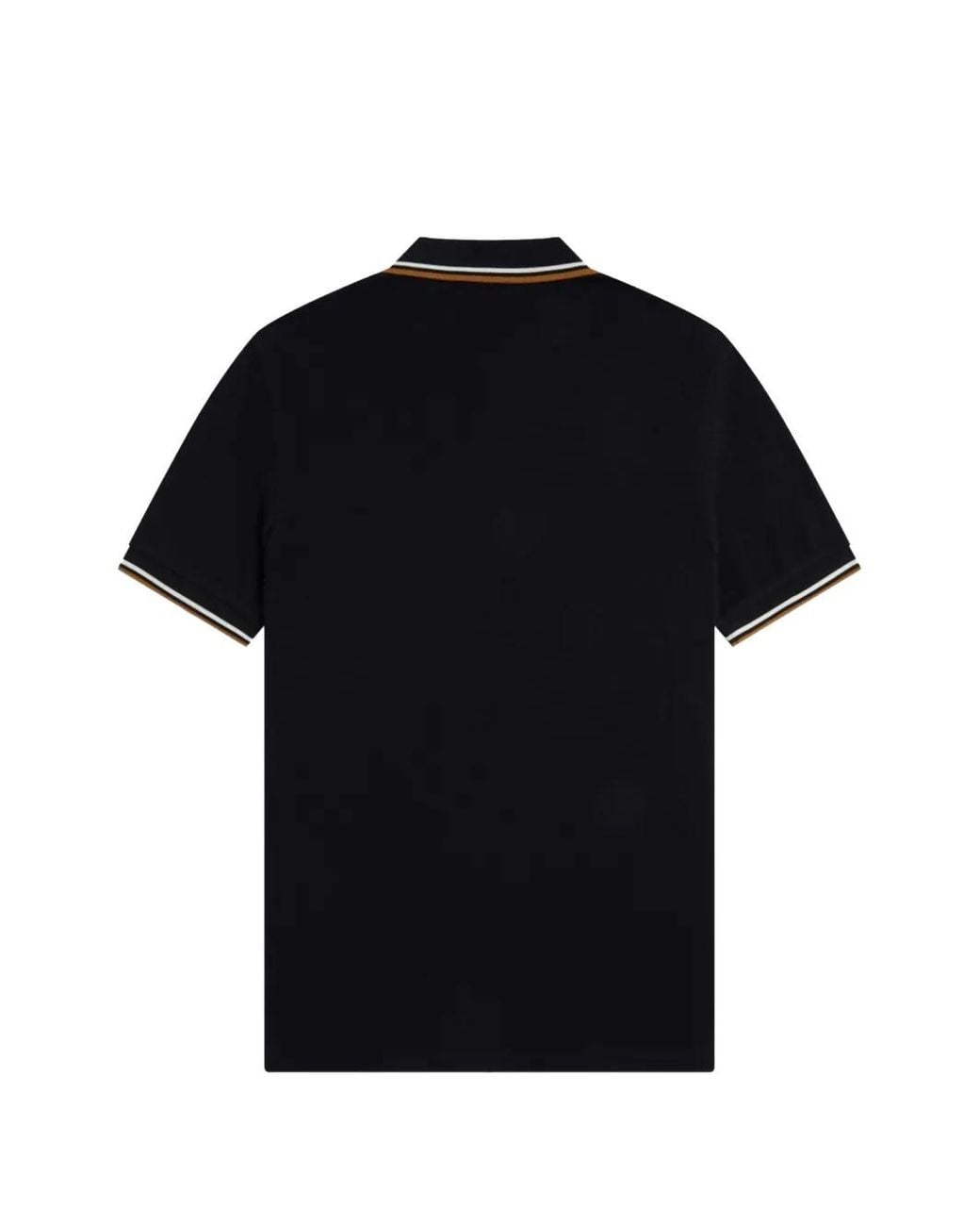 Fred Perry Black Short-Sleeve Polo Shirt for men