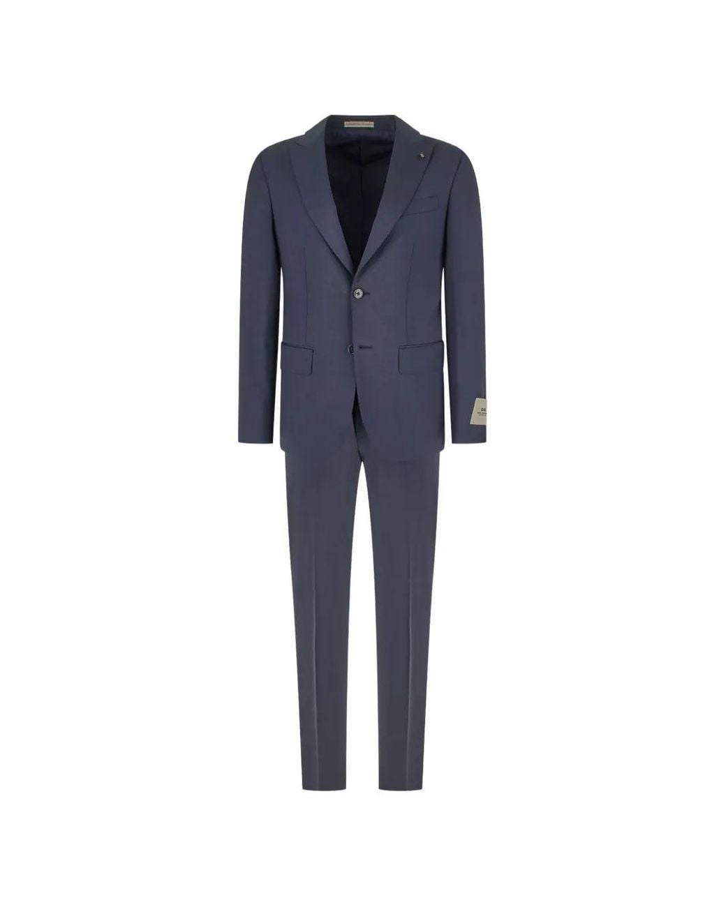 Corneliani Blue Peak-Lapel Single-Breasted Suit for men