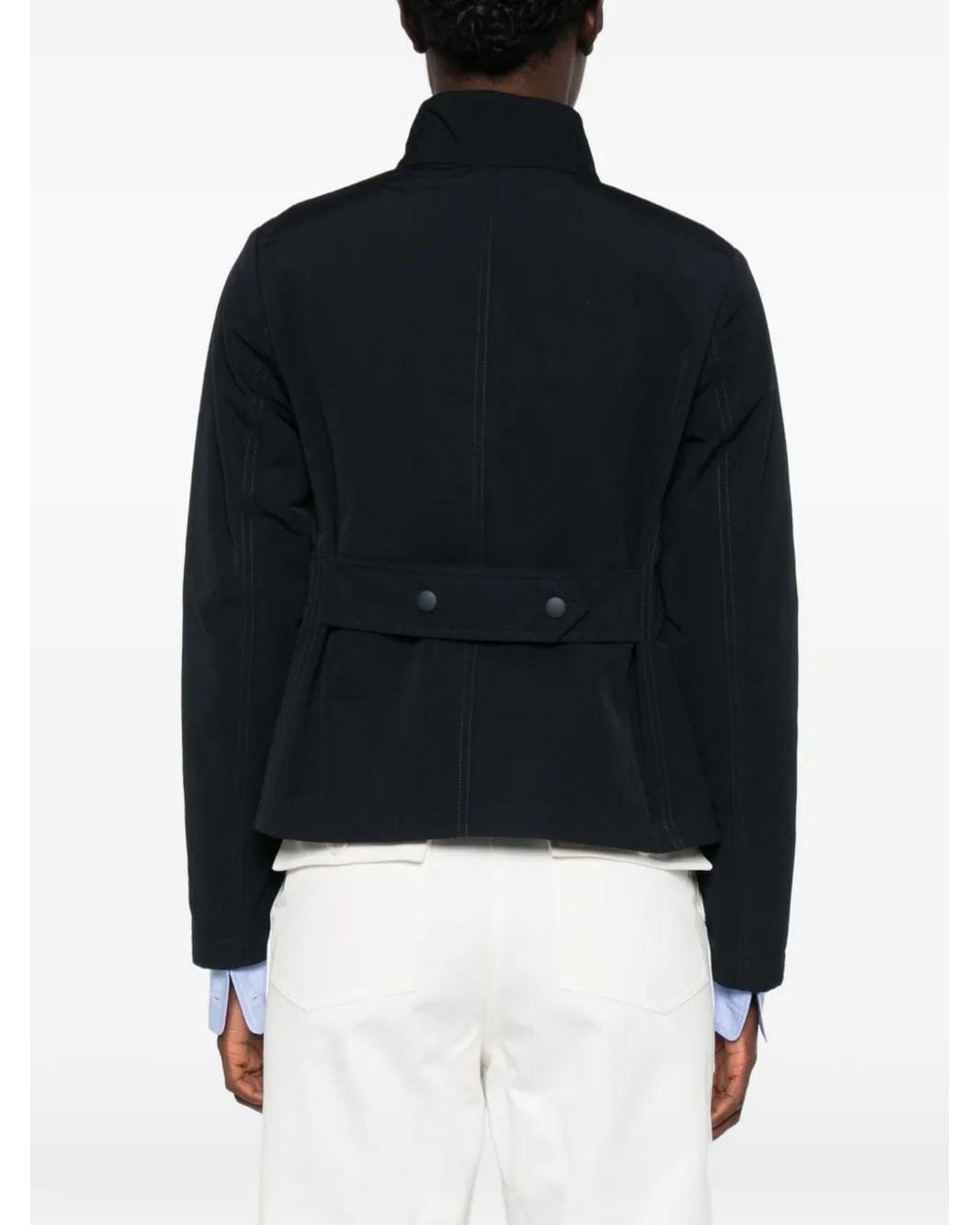 Aspesi Black High-Neck Patch-Pocket Jacket