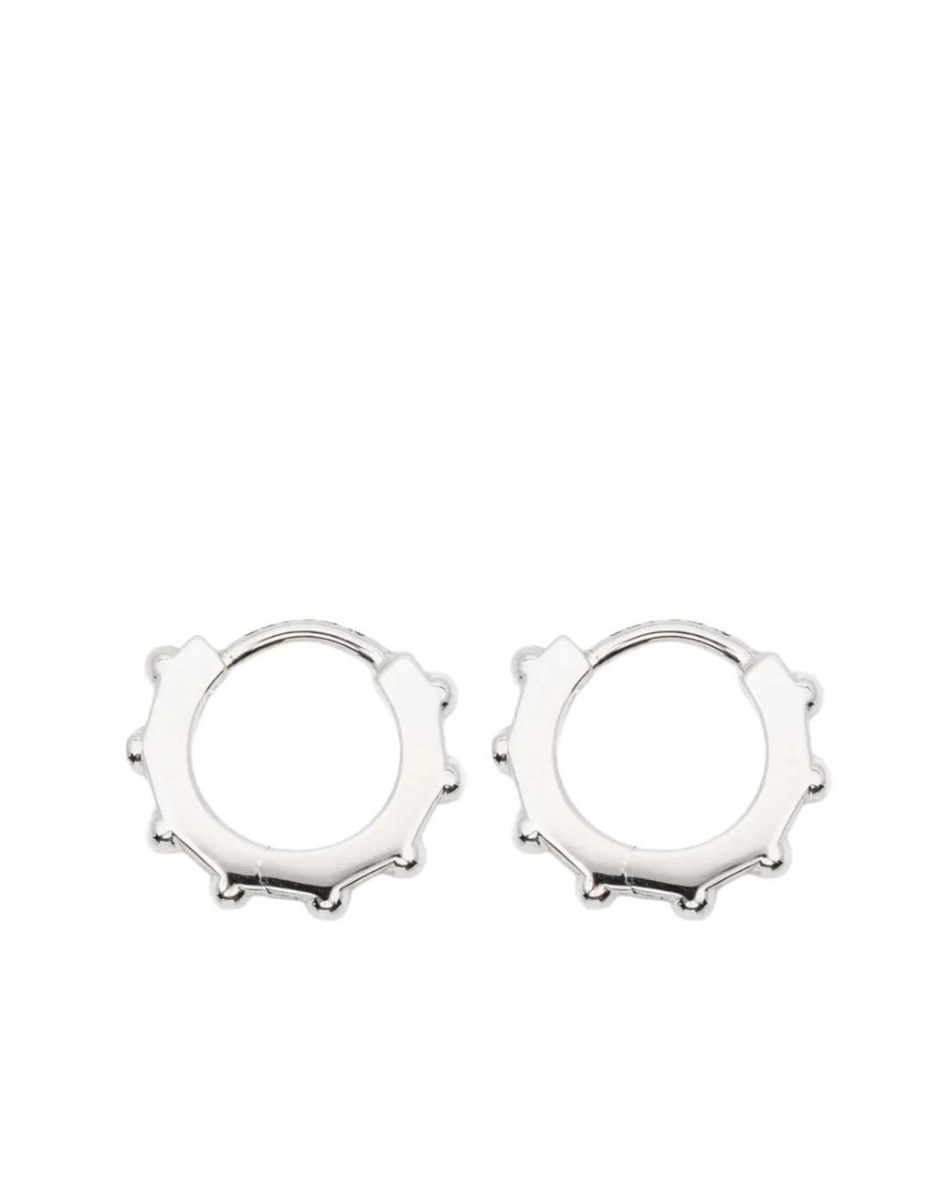 Shaun Leane White Spur Mini Hoop Earrings