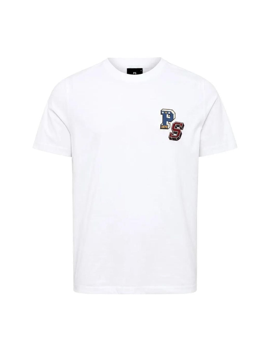 Paul Smith White Logo-Print T-Shirt for men