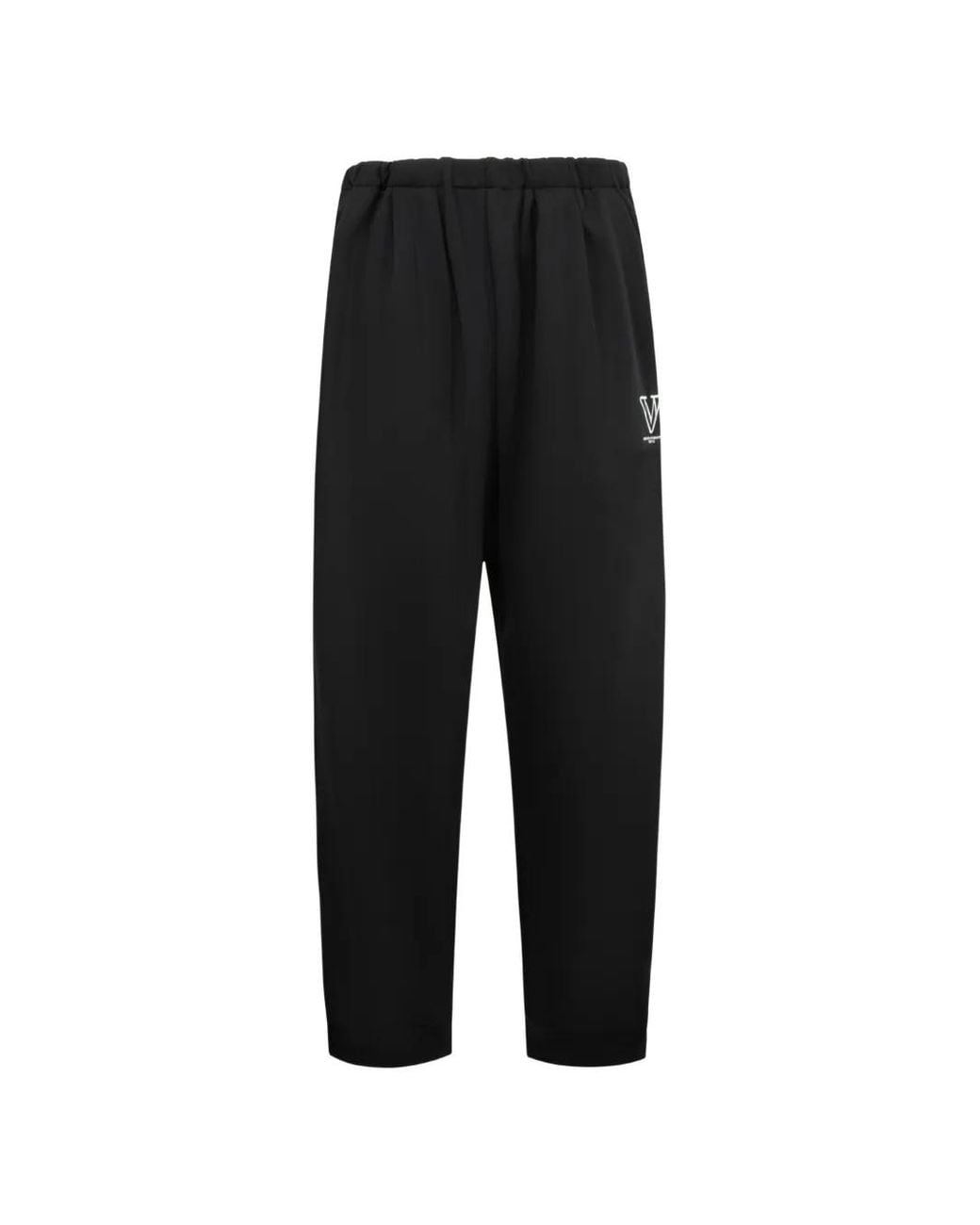 Maison Mihara Yasuhiro Black Logo-Patch Track Pants for men