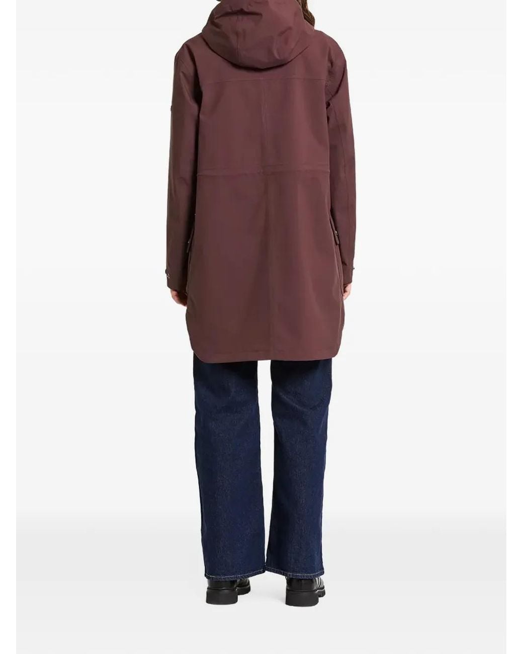 Didriksons Purple Hooded Press-Stud Coat