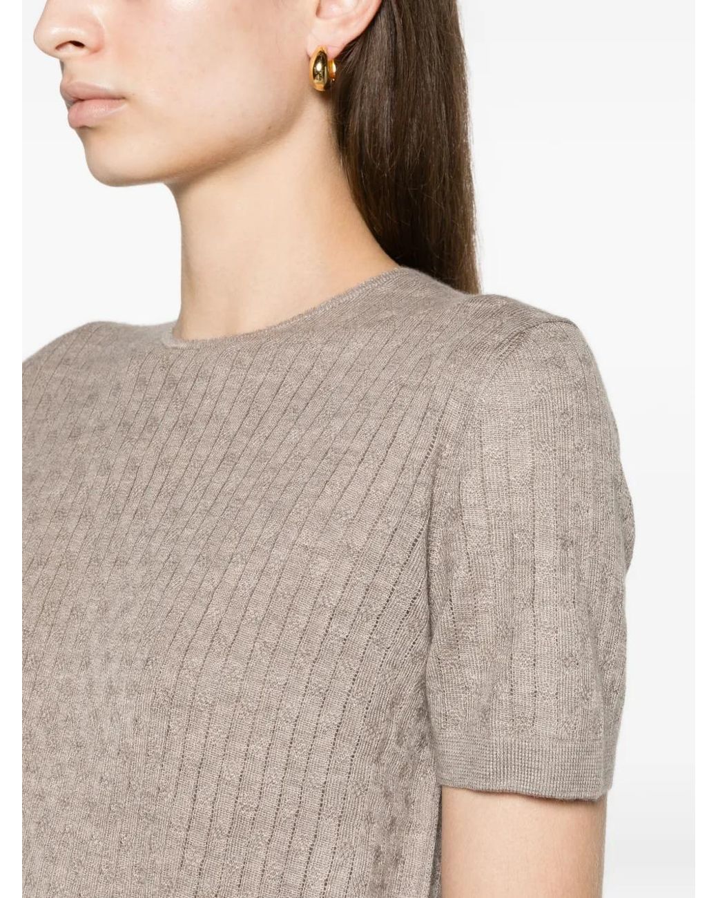 Loro Piana Natural Maple Crewneck T-Shirt