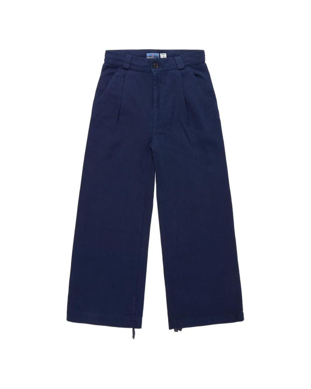 Blue Blue Japan Blue Sashiko Tucked Trousers for men