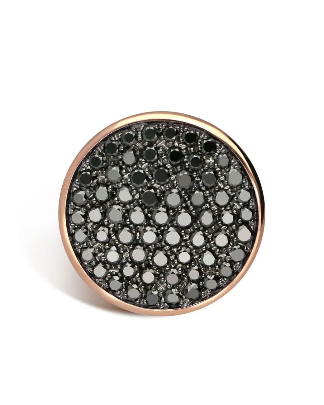 Leo Pizzo Black 18Kt Rose And Diamond Ring