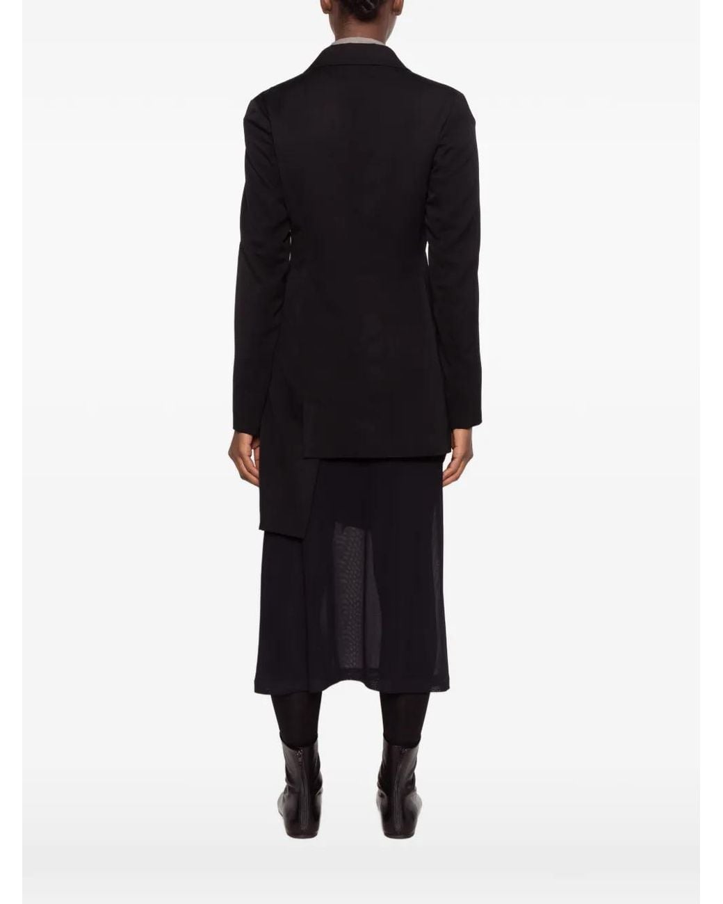 Yohji Yamamoto Black Unbalanced Asymmetric Jacket