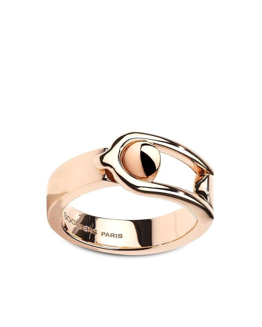 Goossens Metallic Boucle Engraved Ring