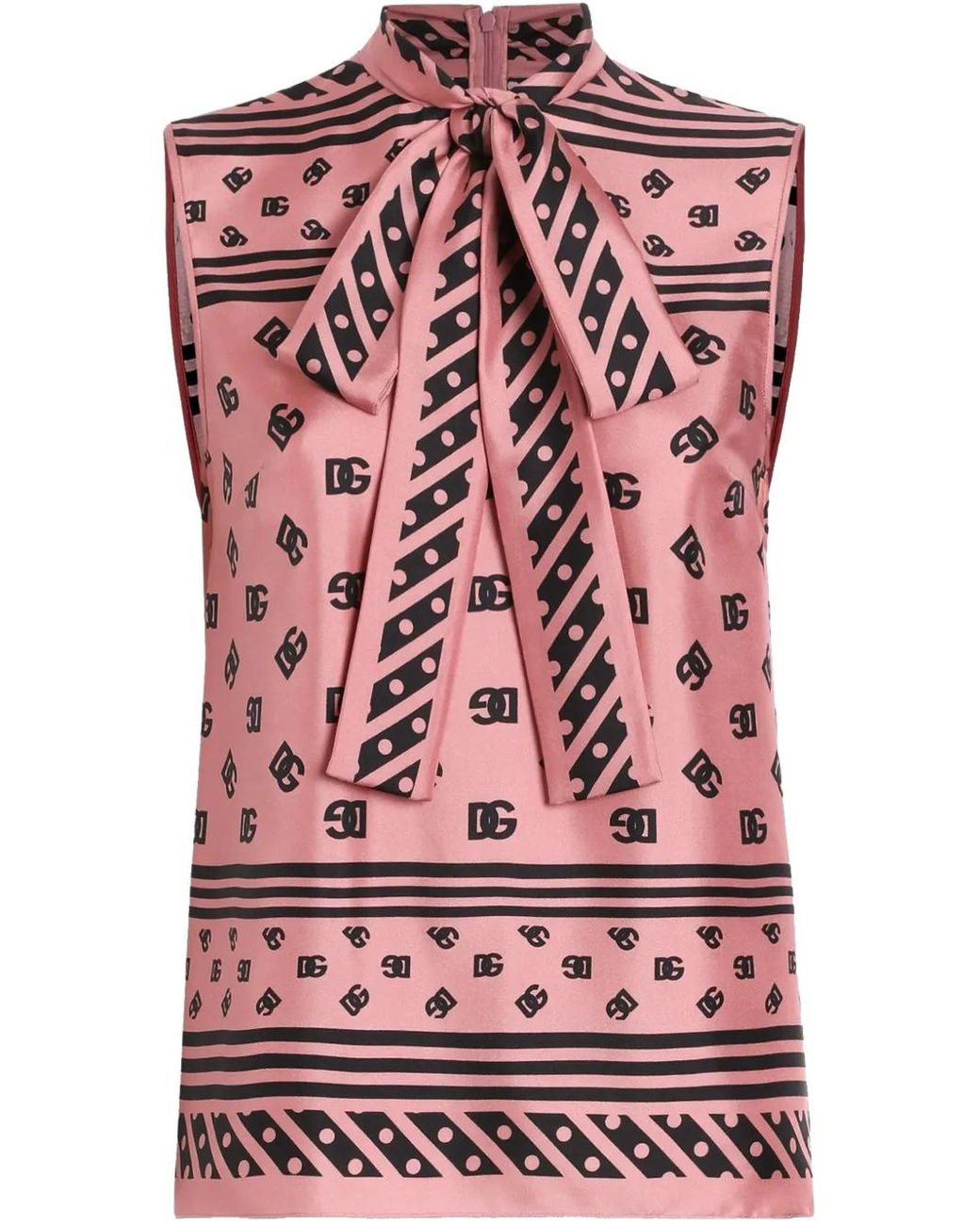 Dolce & Gabbana Red Dna Logo-Print Blouse