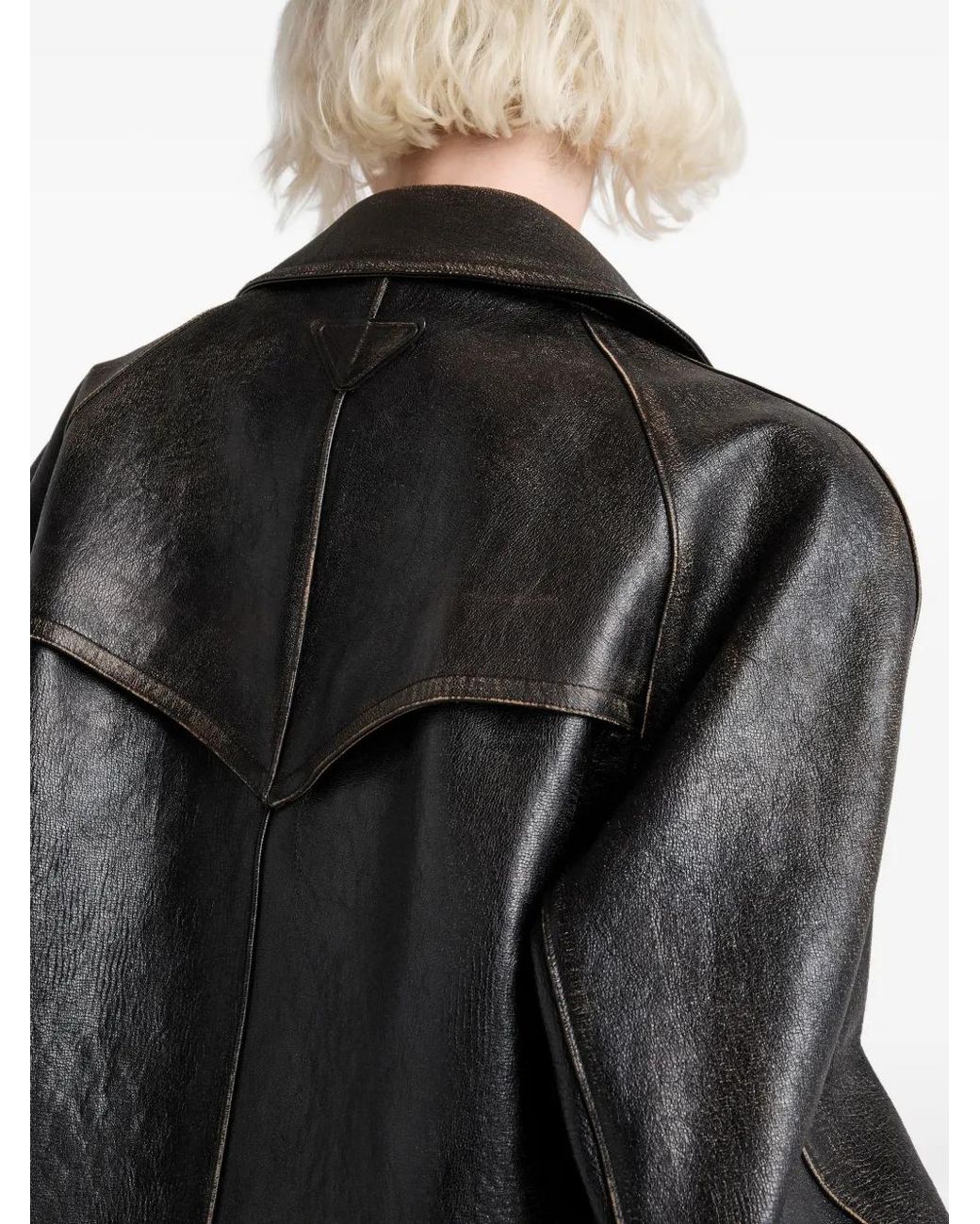 Prada Leren Jack in het Black