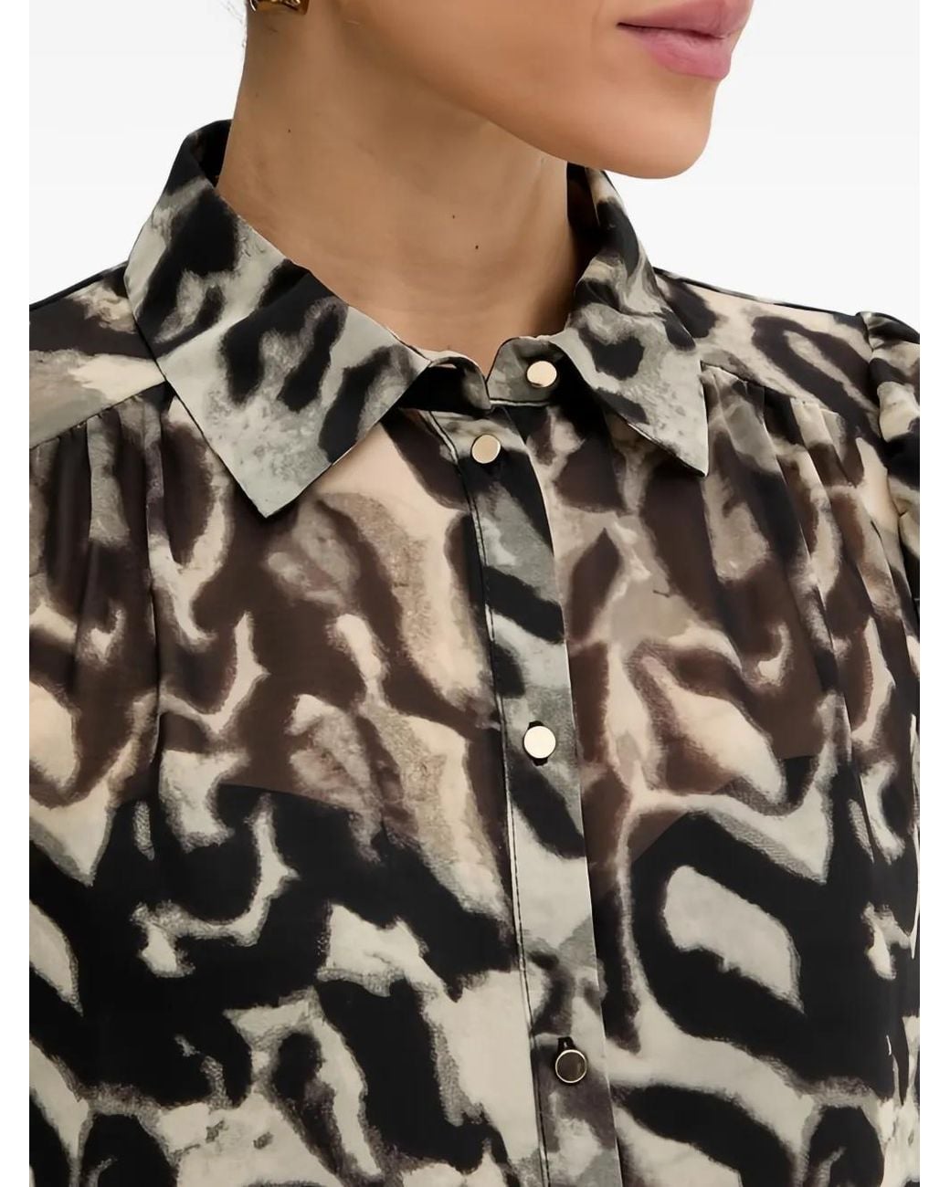 Morgan Black Patterned Blouse