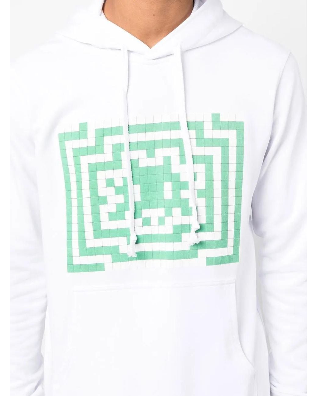 Comme des Garçons Green Graphic-Print Long-Sleeve Hoodie for men