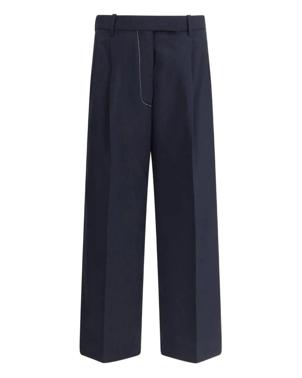 Thom Browne Blue School Uniform High-Waisted Trousers