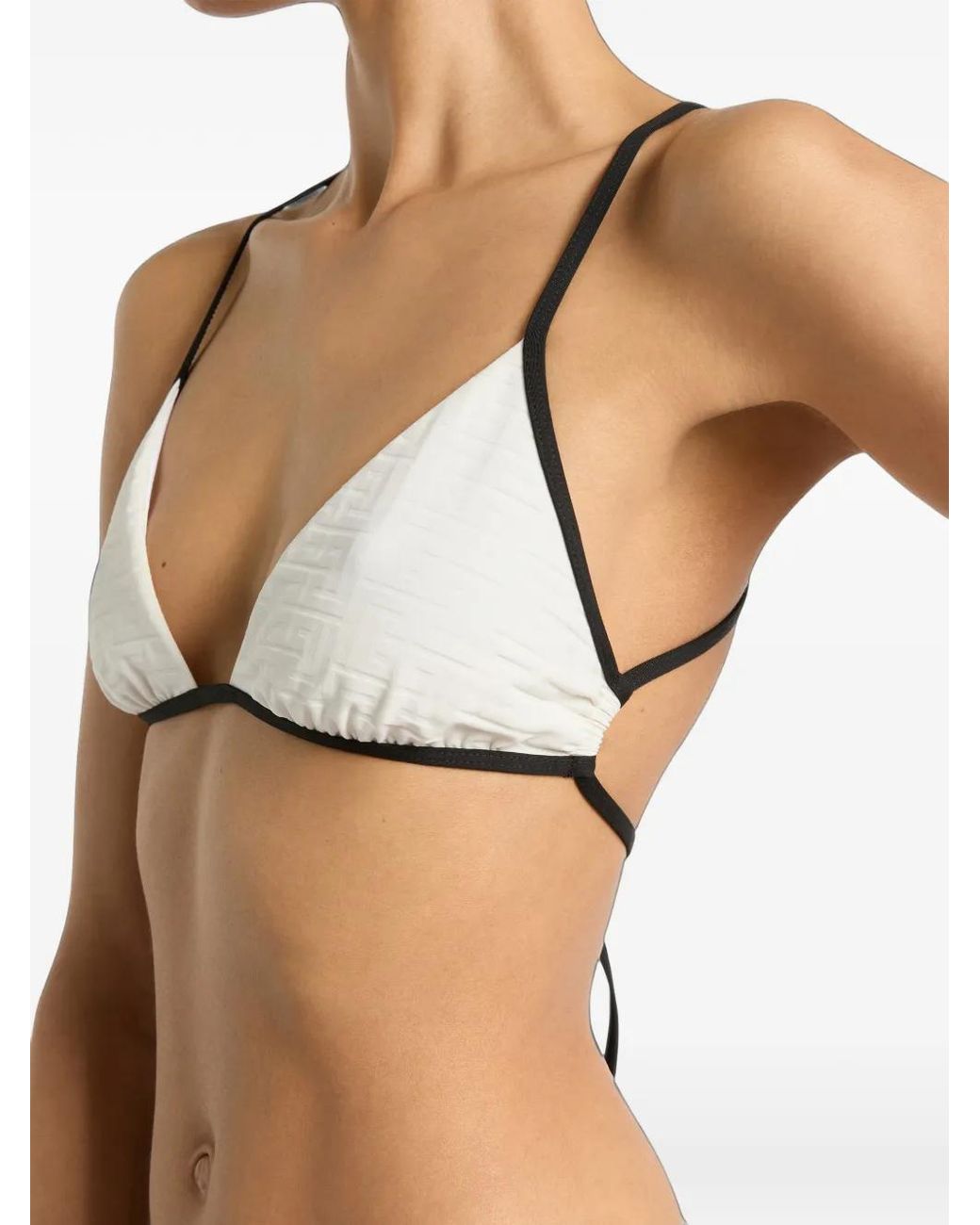 Balmain Lycra Badpak Met Monogram in het White
