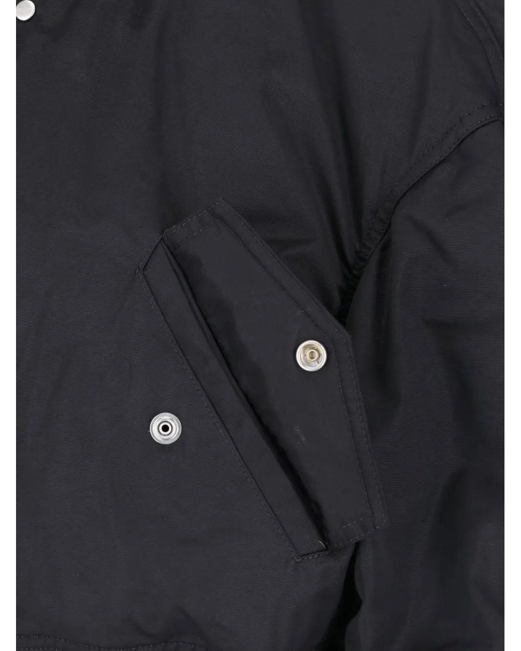 Rick Owens Black Ruched Cropped Jacket