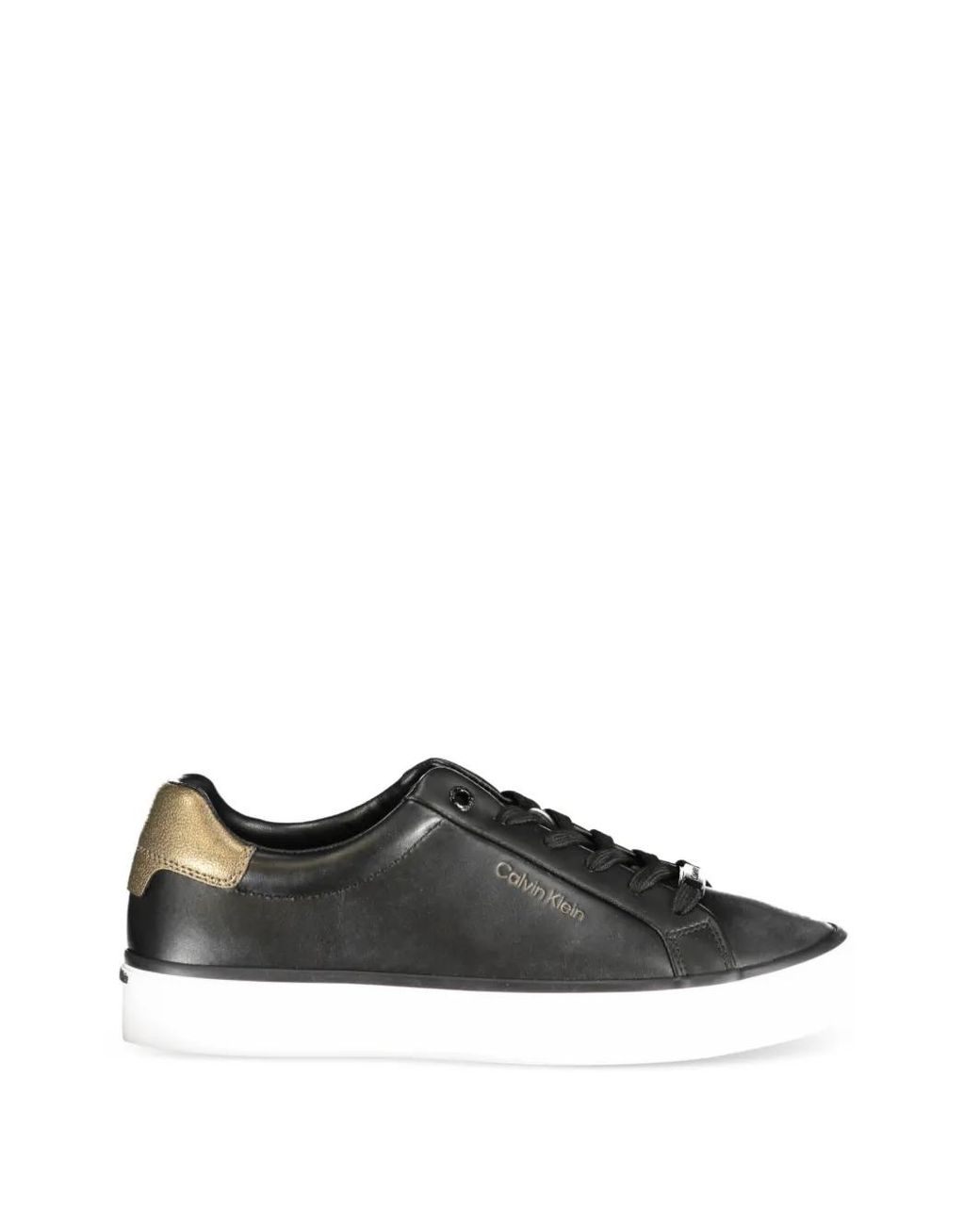 Calvin Klein Black Round-Toe Sneakers