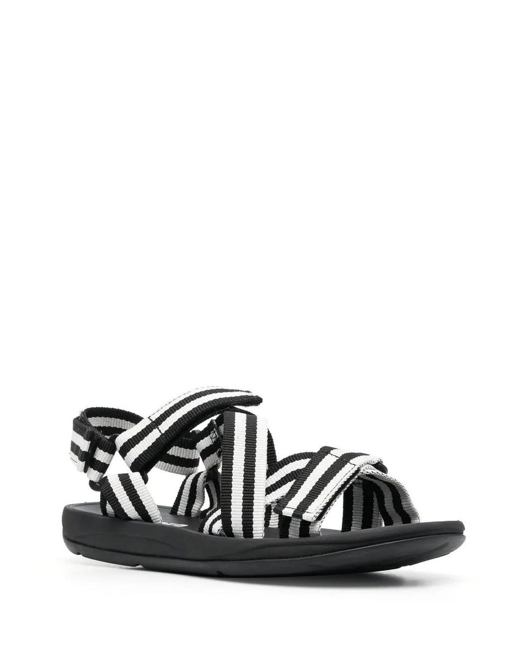 Camper Black Match Striped Sandals for men