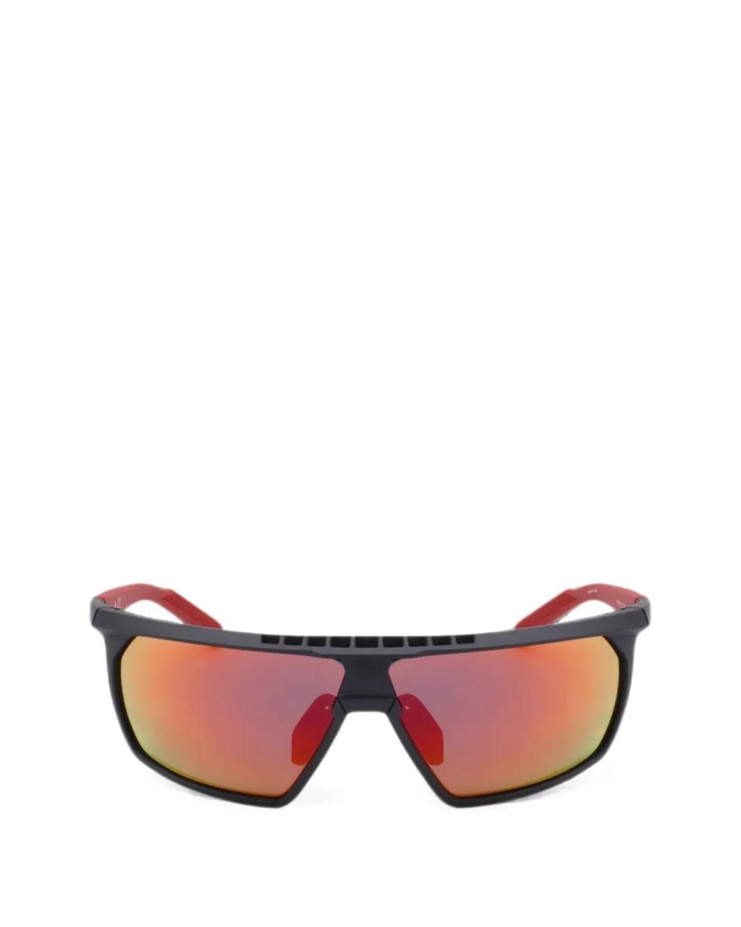 Adidas Pink Geometric-Frame Mirrored Sunglasses for men