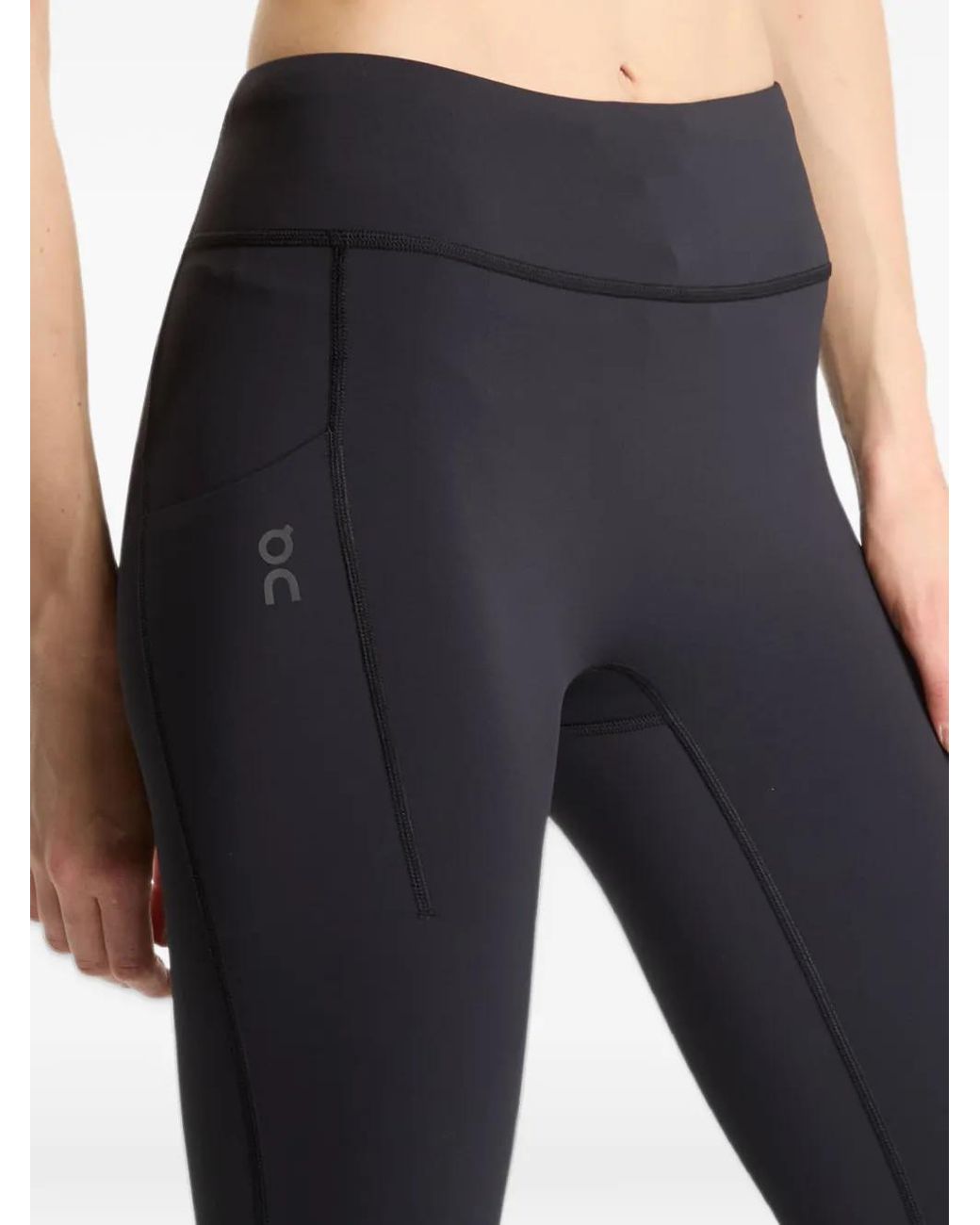 On Shoes Blue Performance Tights Winter Leggings