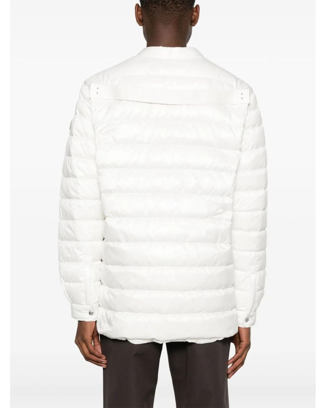 Moncler White Rick Owens 'Outershirt' Down Jacket