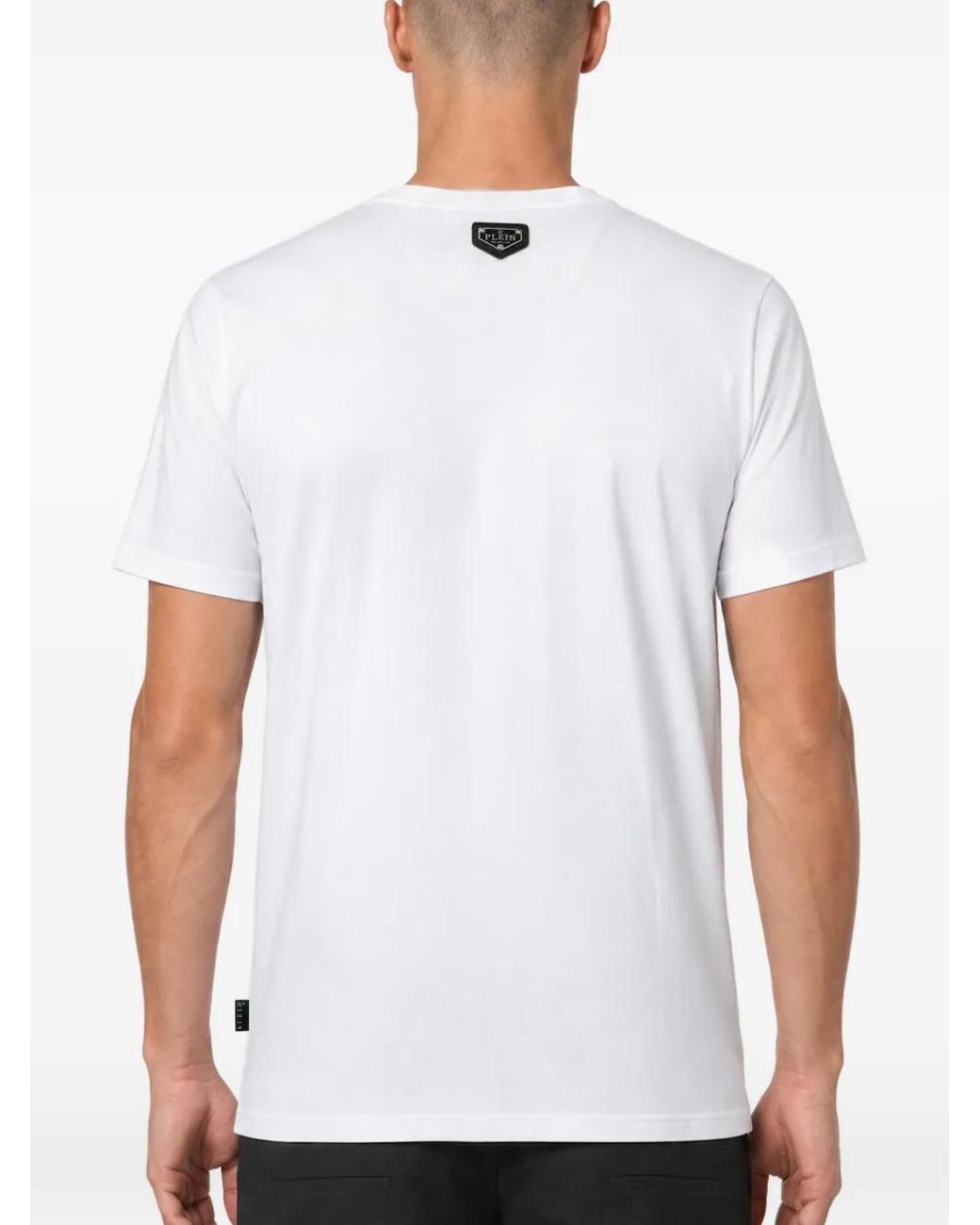 Philipp Plein White T-Shirt Dragon Stones for men