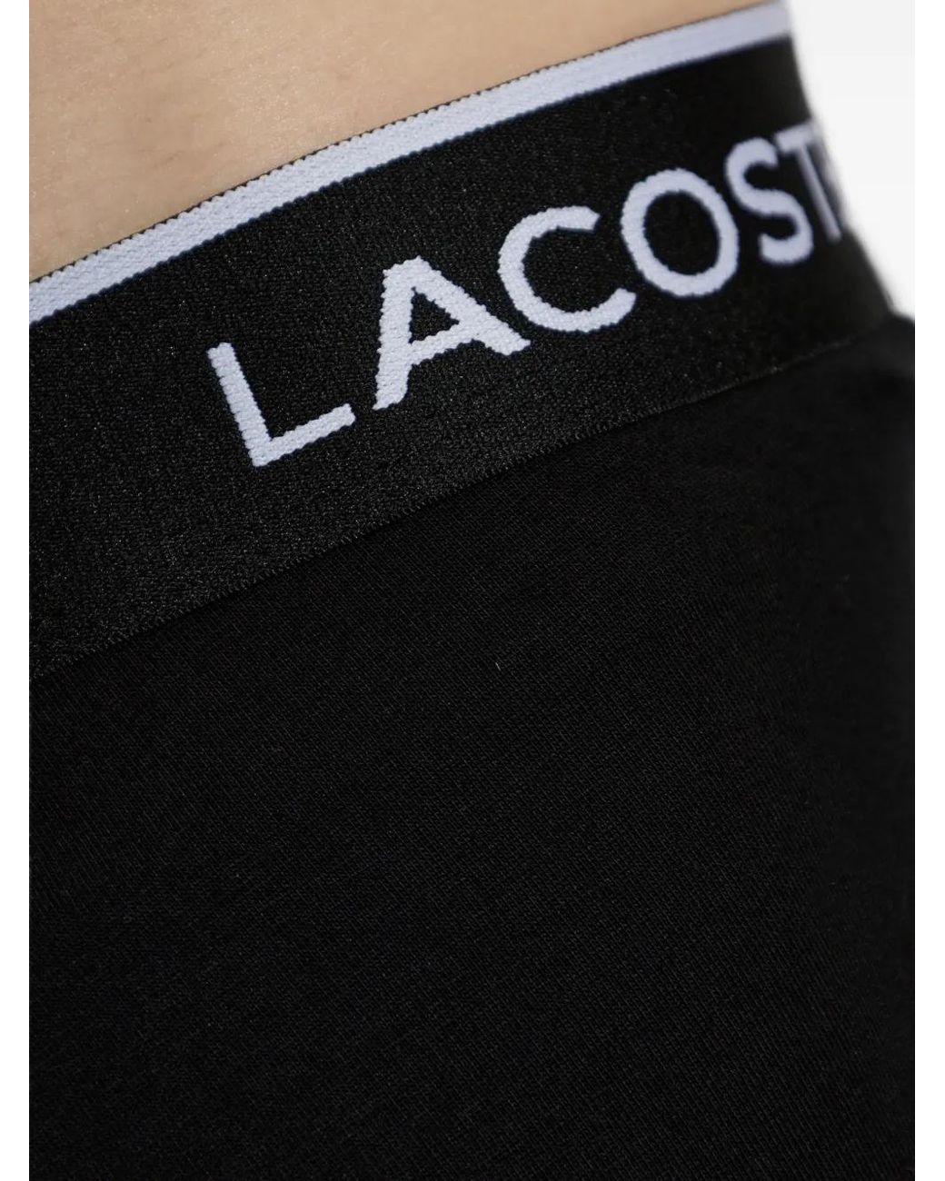 Lacoste Black Logo-Waistband Boxers Pack (Pack Of Five) for men