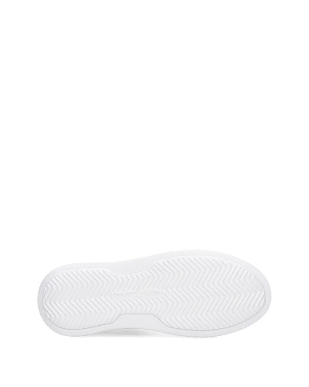Philippe Model White Temple Low Leather Trainers