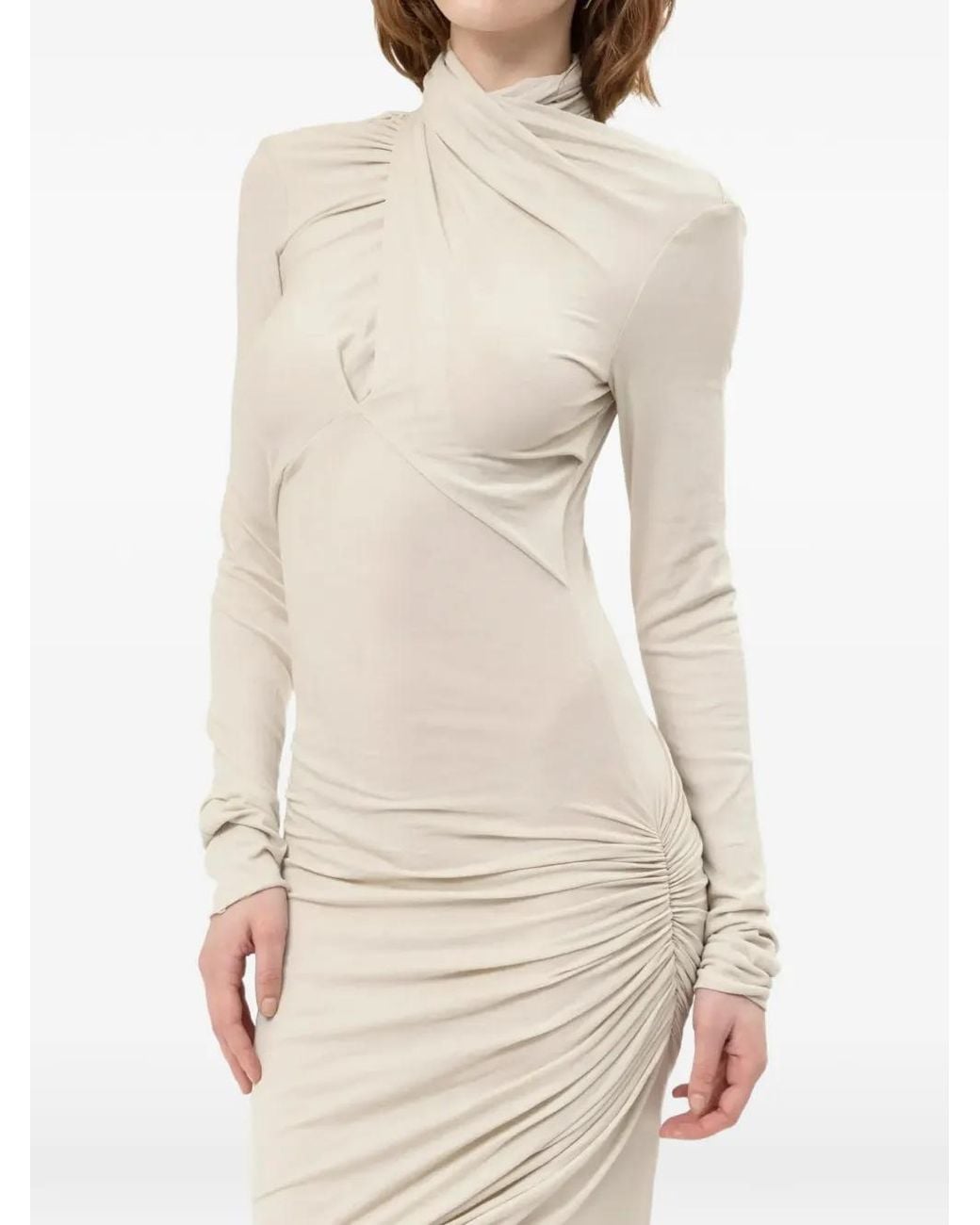 Vestido Gres Drapeado Entire studios de color White