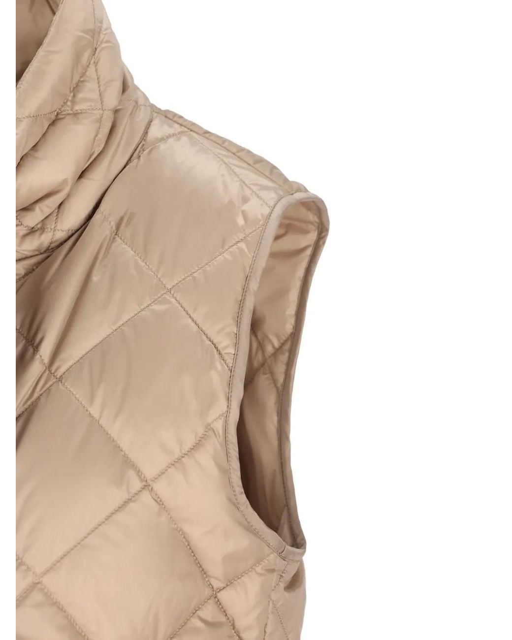 Max Mara Natural Quilted Down Vest