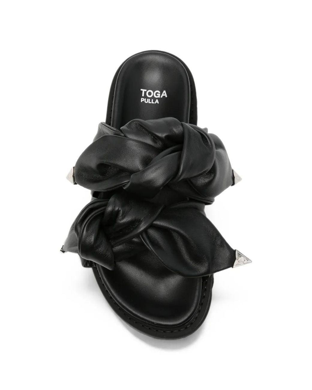 Toga Black Knotted Sandals