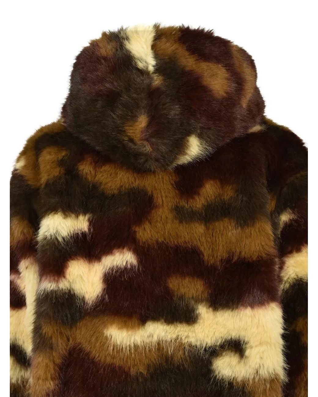 BREATH Metallic Camouflage-Print Faux-Fur Hooded Jacket for men