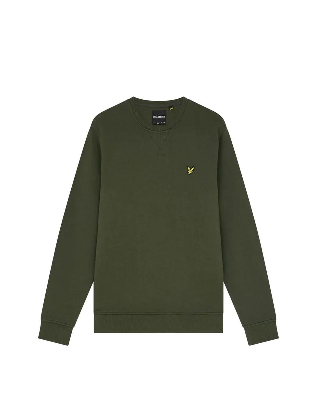 Lyle & Scott Green Logo-Patch Crew-Neck Sweatshirt for men