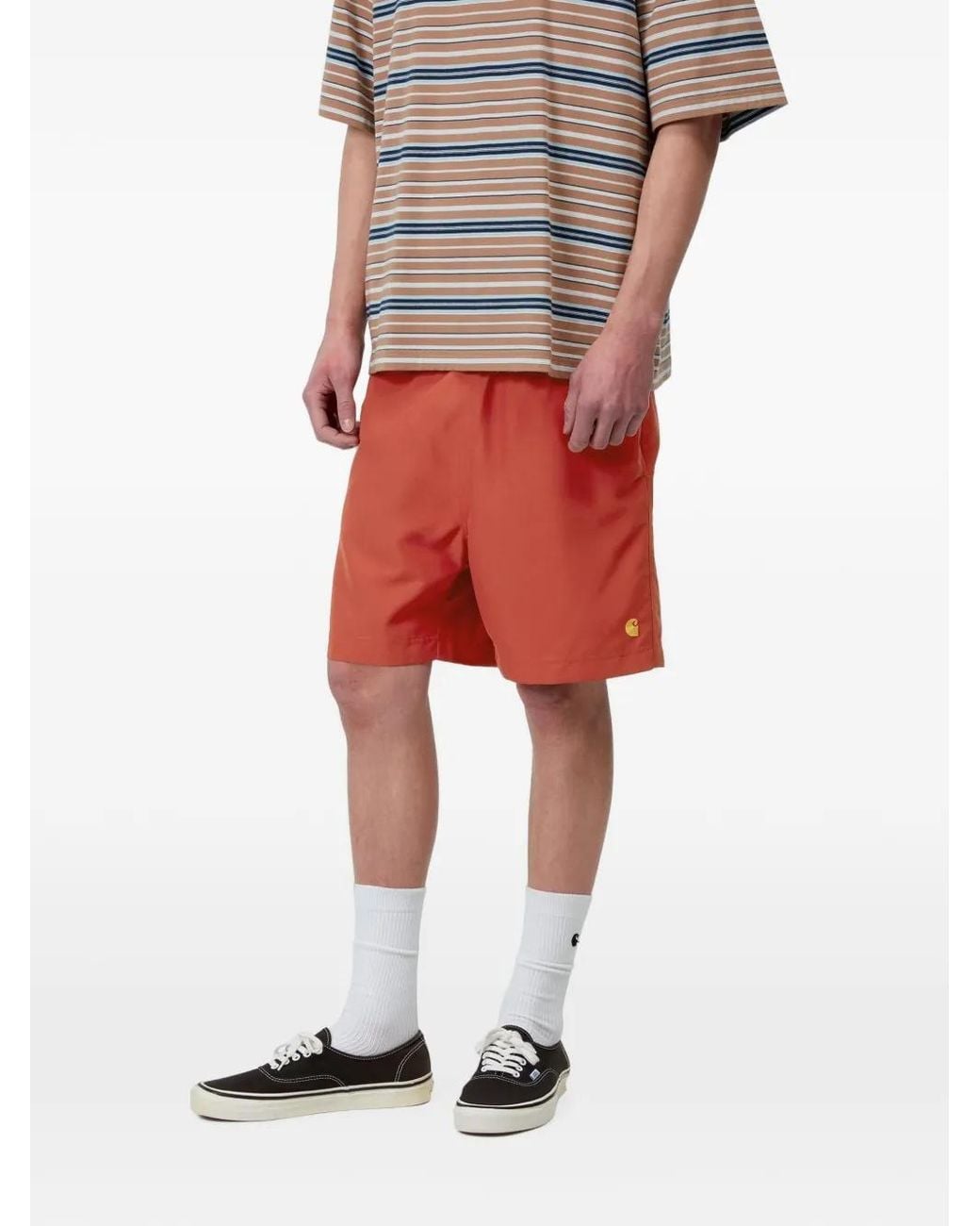 Carhartt Red Chase Swim Trunks for men