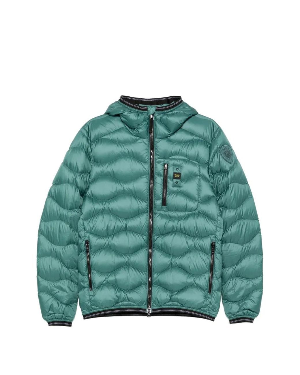 Blauer Green Quilted Hooded Jacket for men