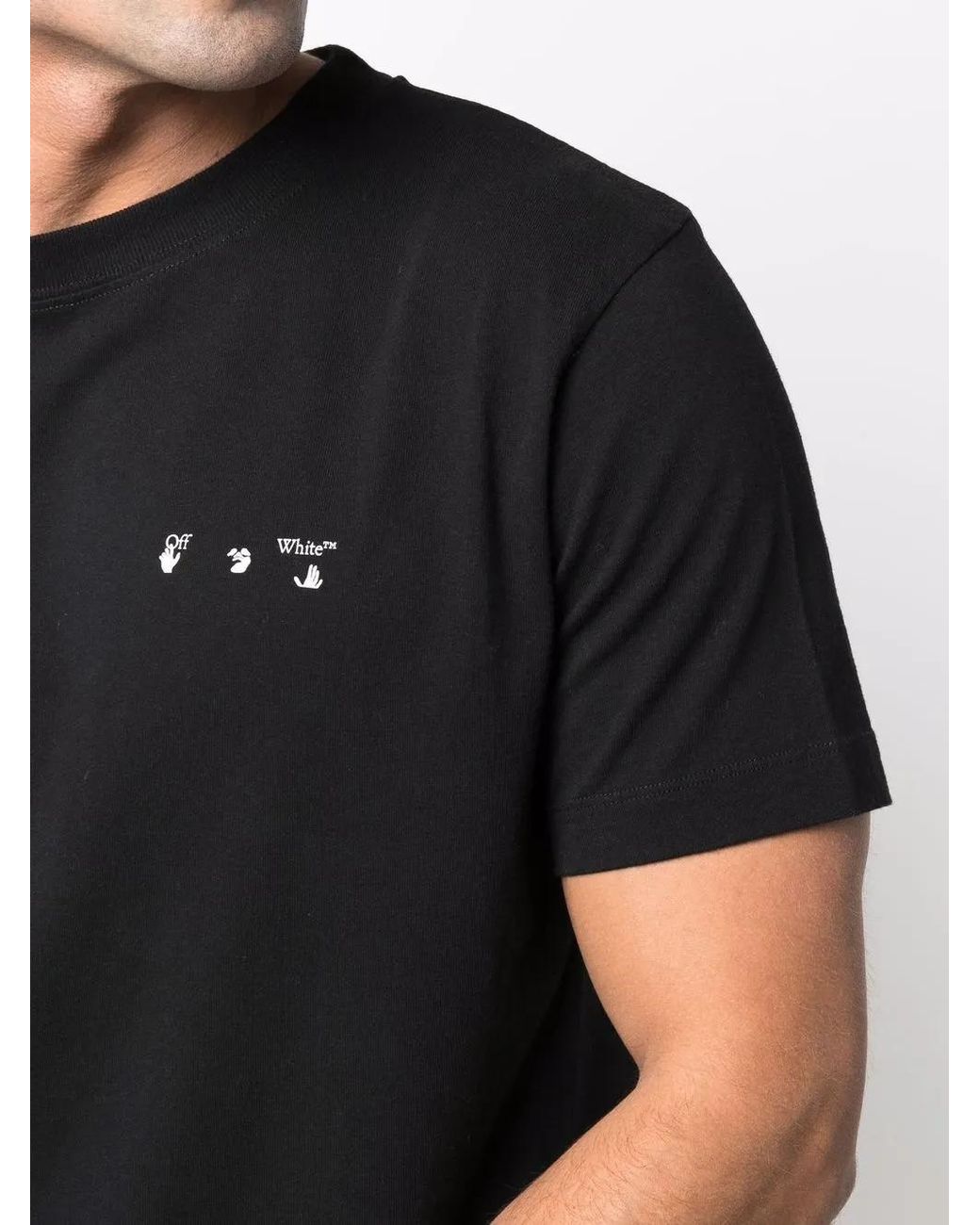 Off-White c/o Virgil Abloh Black caravaggio Print T-shirt - Men's - Cotton for men