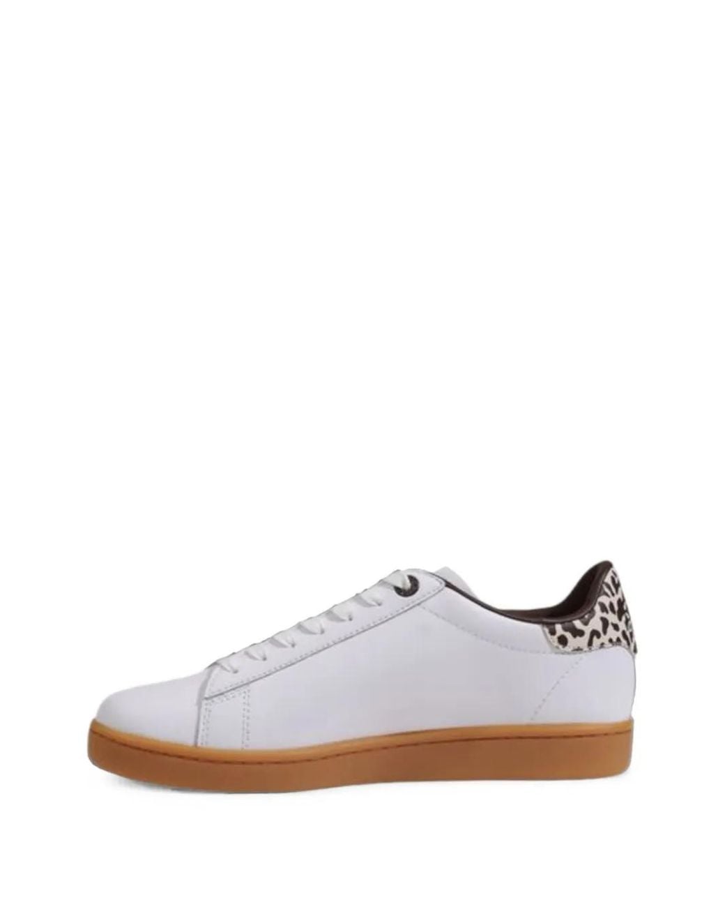 EA7 White Logo-Embossed Sneakers