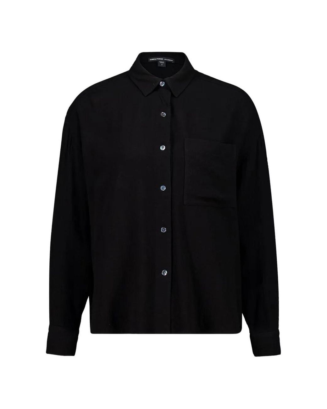 James Perse Black Oversized-Fit Shirt