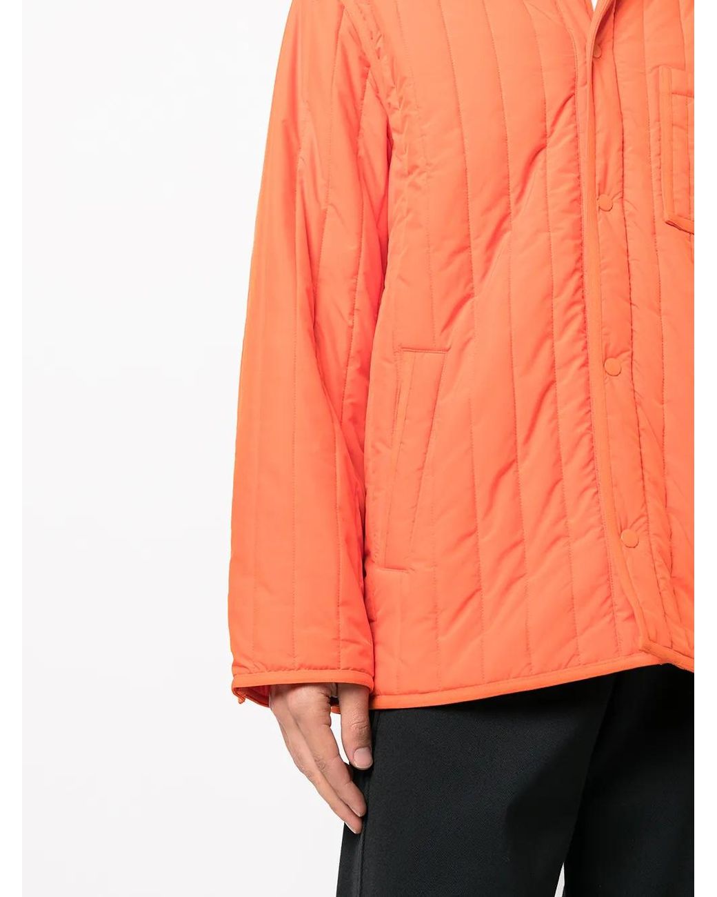 3.1 Phillip Lim Orange Veste Matelassée À Simple Boutonnage for men