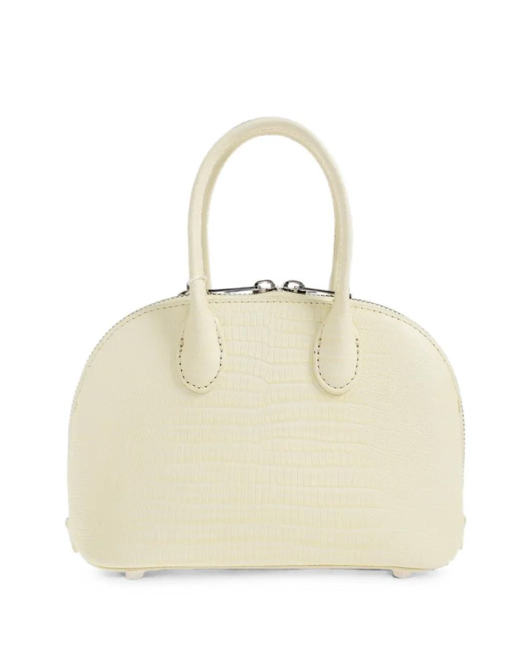 Self-Portrait Natural Lizard-Effect Bowling Mini Bag