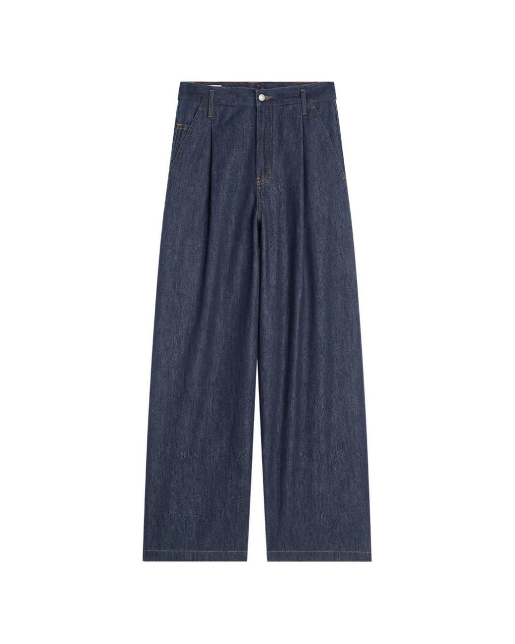 Dries Van Noten Blue Pleated Jeans for men
