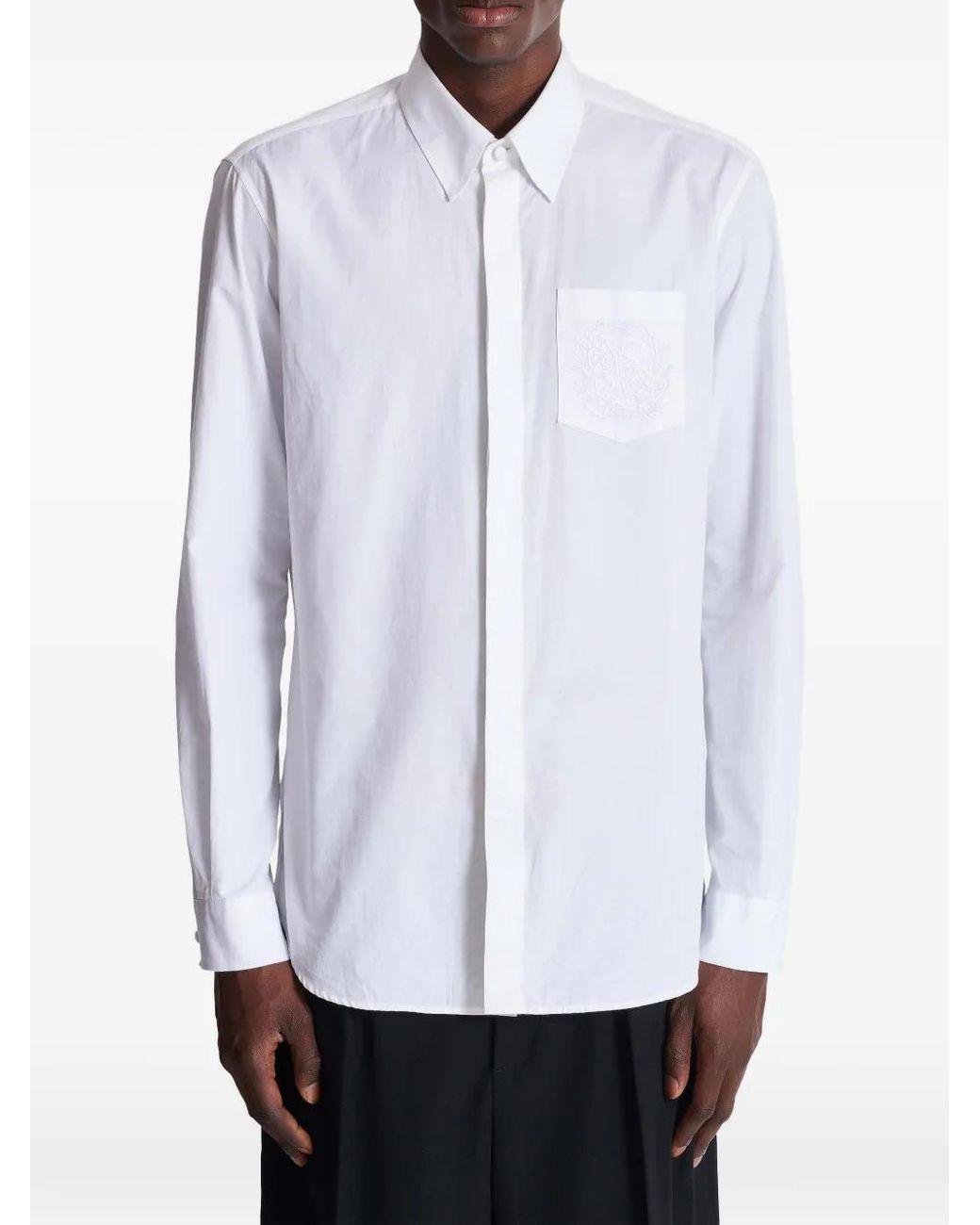Balmain Katoenen Overhemd in het White voor heren