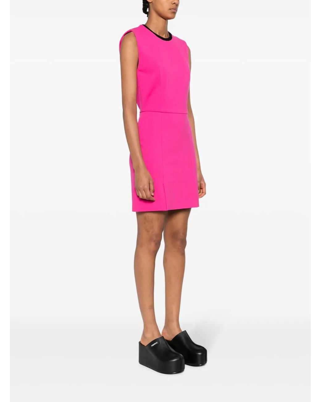 Robe Courte À Détail De Nœud MSGM en coloris Pink