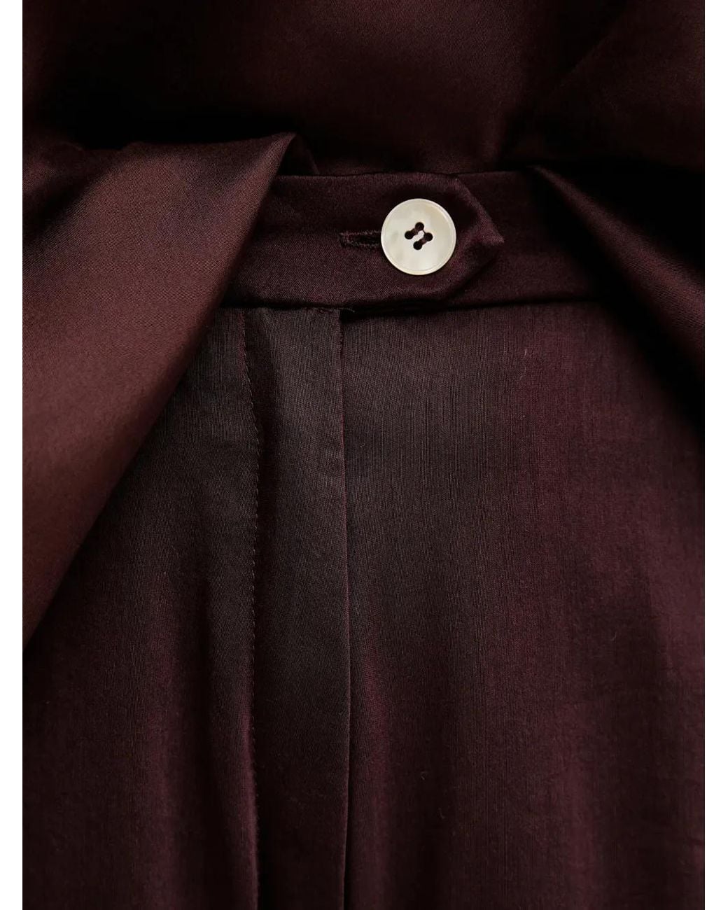 Forte_forte Brown Button-Fastening Wide-Leg Palazzo Pants