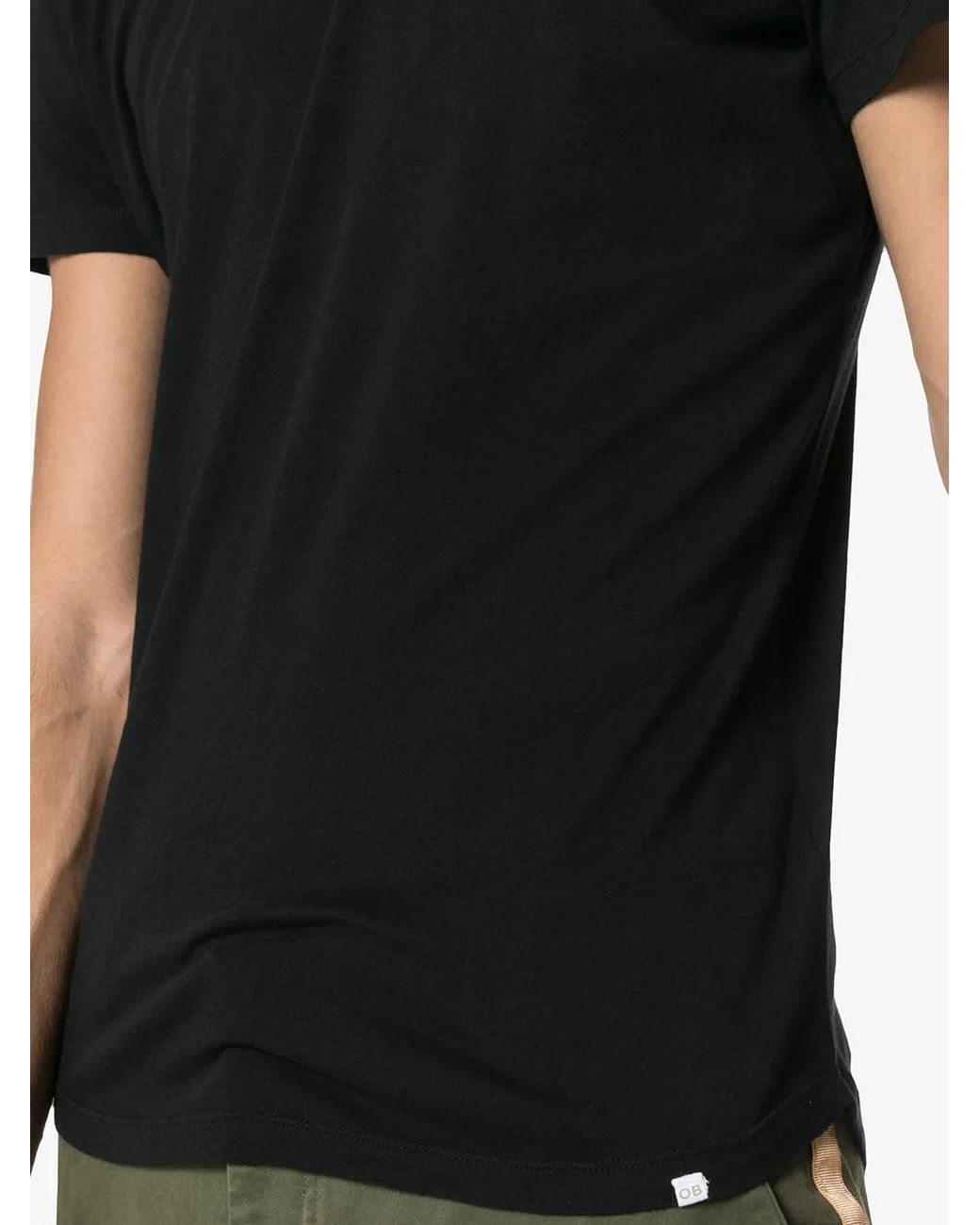 Orlebar Brown Black Short Sleeved Cotton T-Shirt for men