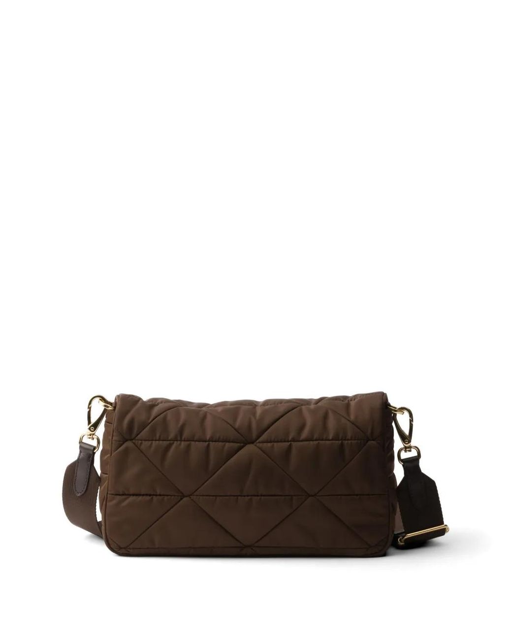 Prada Brown Padded Re-Nylon Shoulder Bag