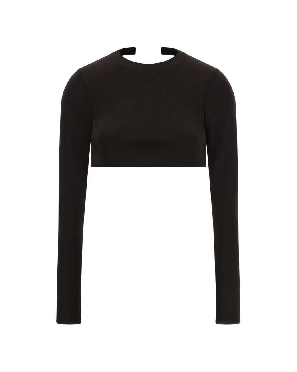 Tom Ford Black Crew-Neck Backless Top